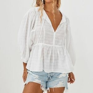 American Eagle Outfitters White Blouse